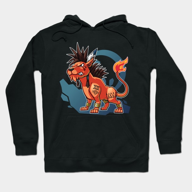 Red XIII Chibi FF7 Hoodie by Xar623